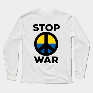 Stop War Flag of Ukraine Long Sleeve T-Shirt